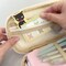 Wrapables Large Capacity Pencil Case, Expandable Pencil Pouch with 3 Washi Rolls, Pink